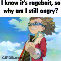 A Cartoon Of A Boy Wearing Goggles And A Red Jacket Is Angry . GIF