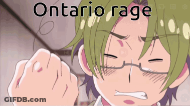 A Cartoon Of A Boy With Green Hair And The Words Ontario Rage GIF