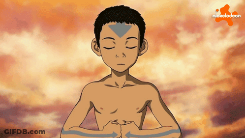 A Cartoon Of A Boy With His Eyes Closed And A Nickelodeon Logo In The Background GIF