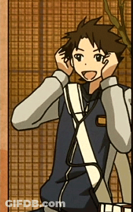 A Cartoon Of A Boy With His Hands On His Ears GIF