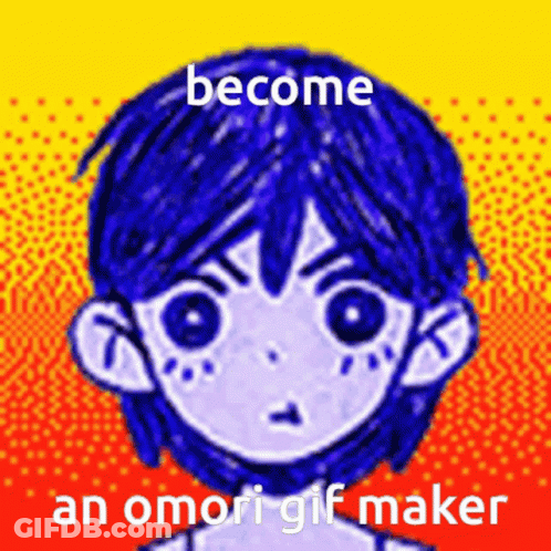 A Cartoon Of A Boy With The Words Become An Omori Gif Maker GIF
