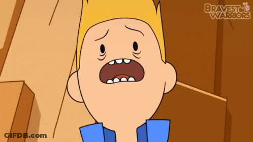 A Cartoon Of A Boy With The Words Bravest Warriors On The Bottom Right GIF