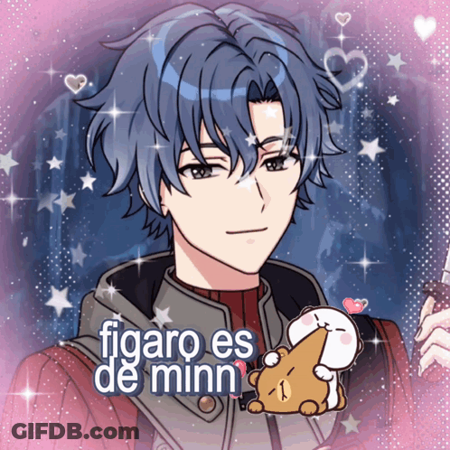 A Cartoon Of A Boy With The Words Figaro Es De Minn On The Bottom GIF