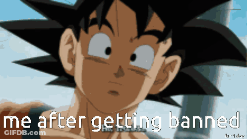 A Cartoon Of A Boy With The Words Me After Getting Banned GIF