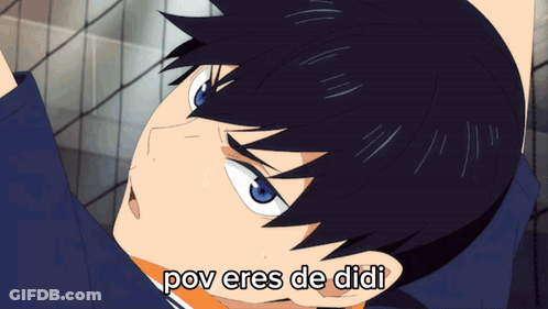 A Cartoon Of A Boy With The Words Pov Eres De Didi Written Below Him GIF