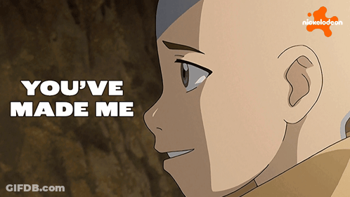 A Cartoon Of A Boy With The Words " You 'Ve Made Me " On The Bottom GIF