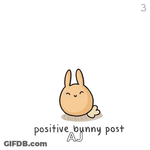A Cartoon Of A Bunny Saying Wake Up With A Smile Start The Day Happy Believe In Today And Positive Bunny Post Aj GIF
