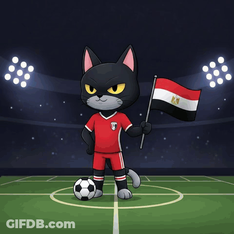 A Cartoon Of A Cat Kicking A Soccer Ball With The Number 60 Behind Him GIF