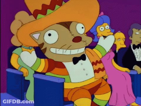 A Cartoon Of A Cat Wearing A Sombrero And A Bow Tie GIF