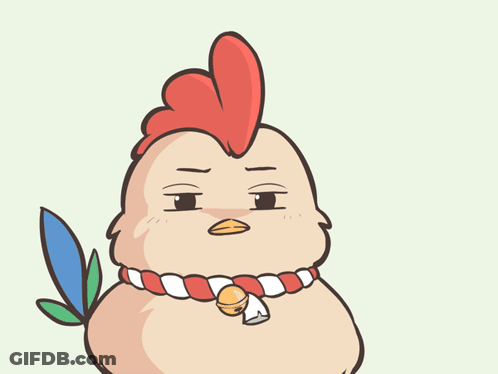 A Cartoon Of A Chicken Taking A Picture With A Camera GIF