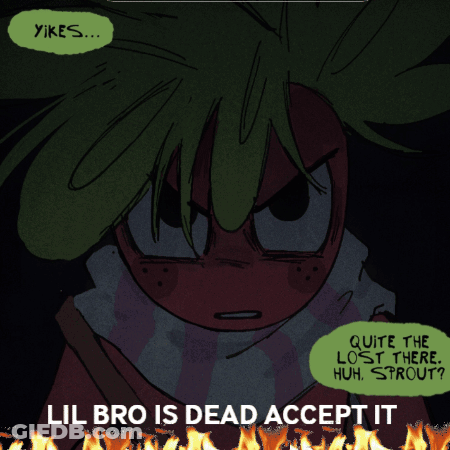 Cartoon Clown Saying Yikes Sprout Lil Bro Dead GIF