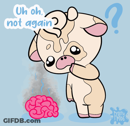 A Cartoon Of A Cow Giving A Flower To Another Cow With The Words Much Better Written Above It GIF