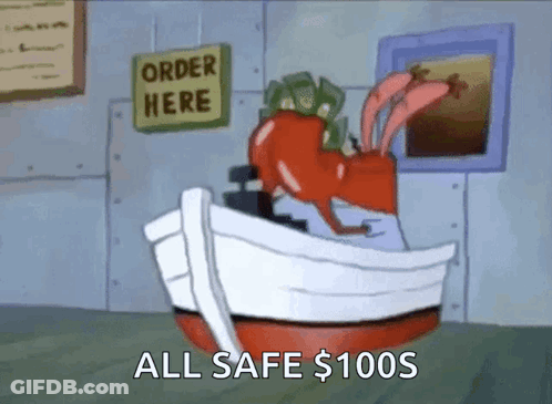 Crab In Boat With Order Here Sign GIF