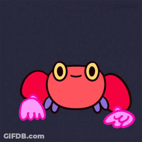 A Cartoon Of A Crab With The Words I Quit Behind It GIF