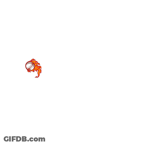 A Cartoon Of A Cricket Player Hitting A Ball With A Bat GIF