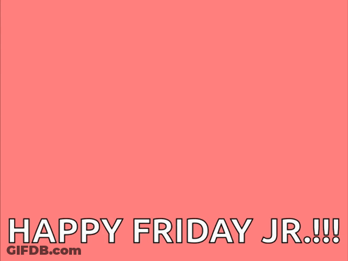 A Cartoon Of A Cup Of Coffee Says Happy Friday Jr !!! GIF