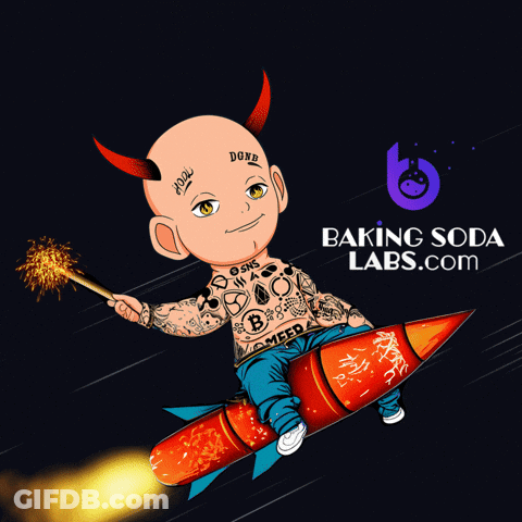 A Cartoon Of A Devil Riding A Rocket With The Words Happy New 2025 In The Background GIF