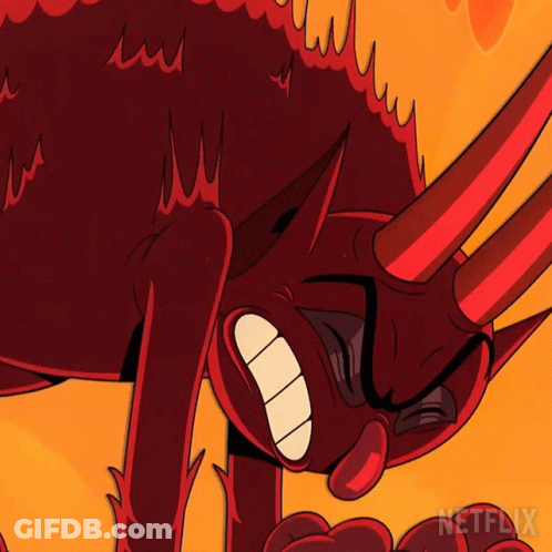 A Cartoon Of A Devil With Netflix Written On The Bottom Right GIF
