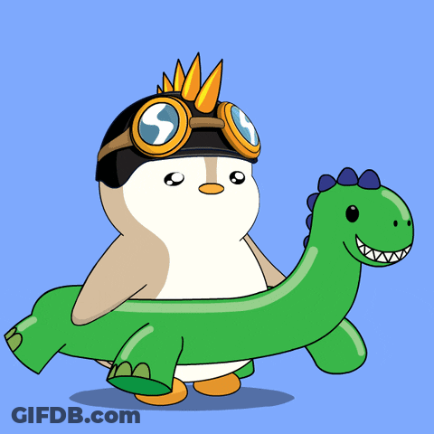 A Cartoon Of A Dinosaur With The Words " I 'M Fine " On It GIF