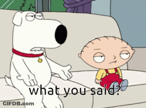 A Cartoon Of A Dog And A Boy Sitting On A Couch With The Words " What You Said " Above Them GIF