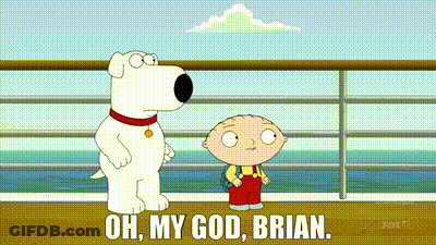 A Cartoon Of A Dog And A Boy Standing Next To Each Other On A Boat . GIF