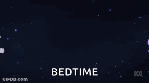 A Cartoon Of A Dog And A Rabbit With The Words Bedtime Written Below Them GIF