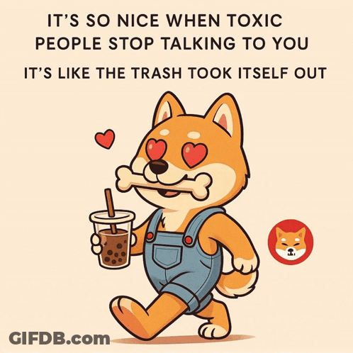 A Cartoon Of A Dog Holding A Drink With A Bone In Its Mouth GIF