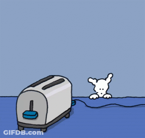 A Cartoon Of A Dog Holding A Piece Of Toast With The Words A Toast To You Below It GIF