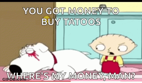 A Cartoon Of A Dog Laying On A Bed With A Bloody Eye And A Boy Standing Next To It . GIF