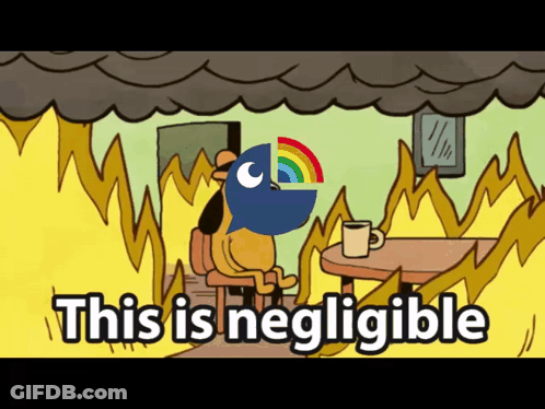 A Cartoon Of A Dog Sitting At A Table With The Words This Is Negligible GIF