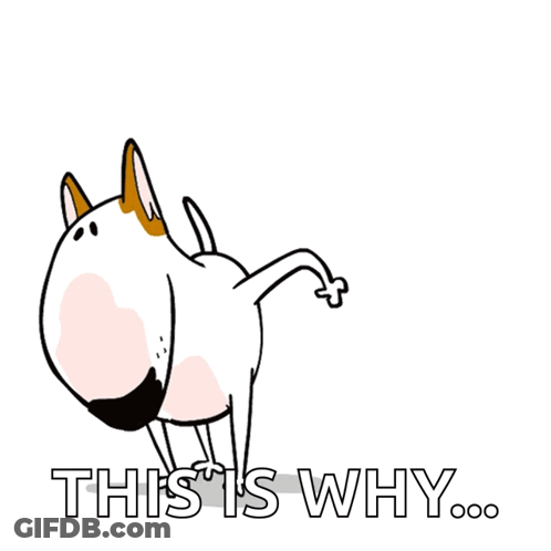 A Cartoon Of A Dog Urinating With The Words This Is Why Behind It GIF