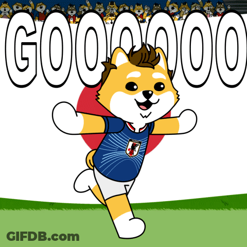 A Cartoon Of A Dog Wearing A Japan Jersey GIF