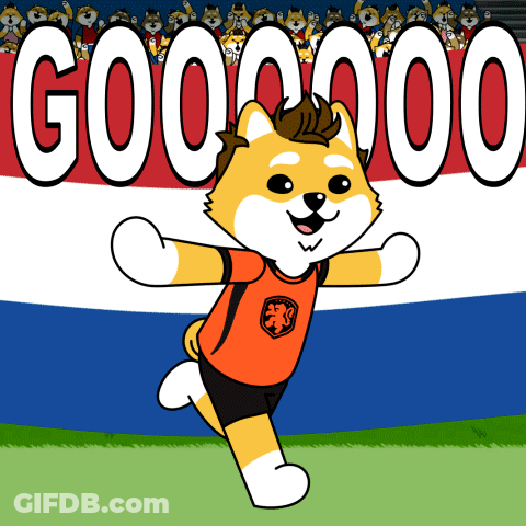 A Cartoon Of A Dog Wearing A Jersey That Says ' Gooooo ' On It GIF