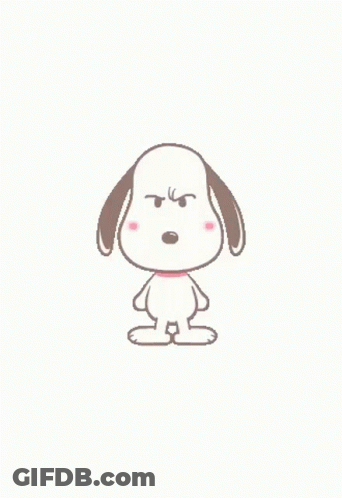A Cartoon Of A Dog With An Angry Expression On His Face GIF