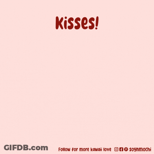Cartoon Dog With Kisses Text GIF
