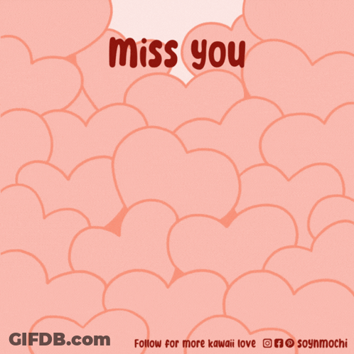 A Cartoon Of A Dog With The Words Miss You Written On It GIF