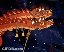 A Cartoon Of A Dragon Flying Through The Air GIF