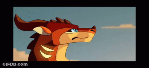 A Cartoon Of A Dragon With Blue Eyes GIF