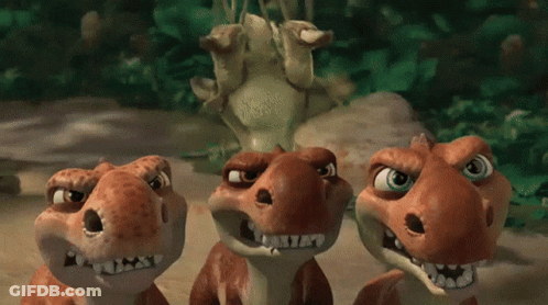 A Cartoon Of A Dragon With The Words " Hal Score One For The Sloth " Below It GIF