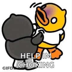 A Cartoon Of A Duck And A Penguin Fighting Each Other . GIF