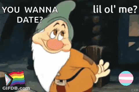 A Cartoon Of A Dwarf With The Words You Wanna Date GIF