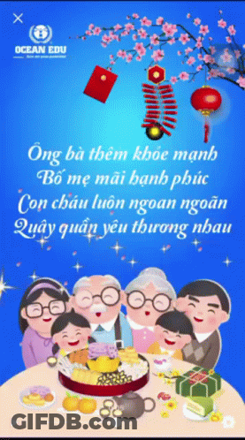A Cartoon Of A Family Sitting Around A Table With Ocean Edu Written On The Bottom GIF