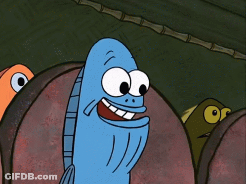 A Cartoon Of A Fish With A Big Smile GIF