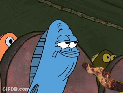 A Cartoon Of A Fish With A Tongue Hanging Out GIF