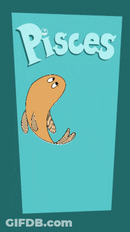 A Cartoon Of A Fish With The Word Pisces On It GIF