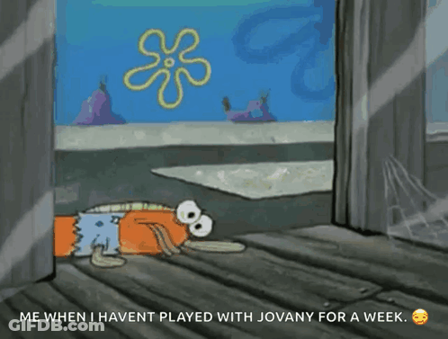 A Cartoon Of A Fish With The Words Me When I Haven T Played With Jovany For A Week On The Bottom GIF