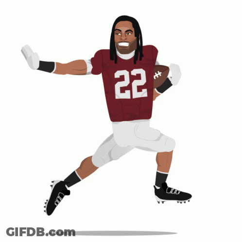 A Cartoon Of A Football Player From Alabama Crimson Tide GIF