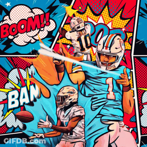A Cartoon Of A Football Player With The Number 1 On His Shirt GIF