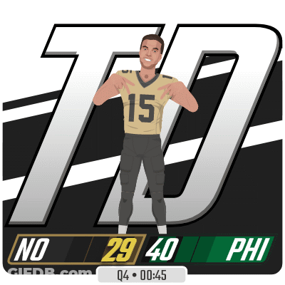 A Cartoon Of A Football Player With The Number 15 On His Shirt GIF