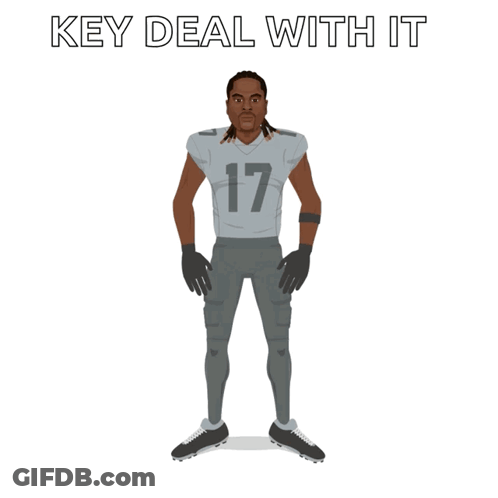 A Cartoon Of A Football Player With The Number 17 On His Shirt GIF